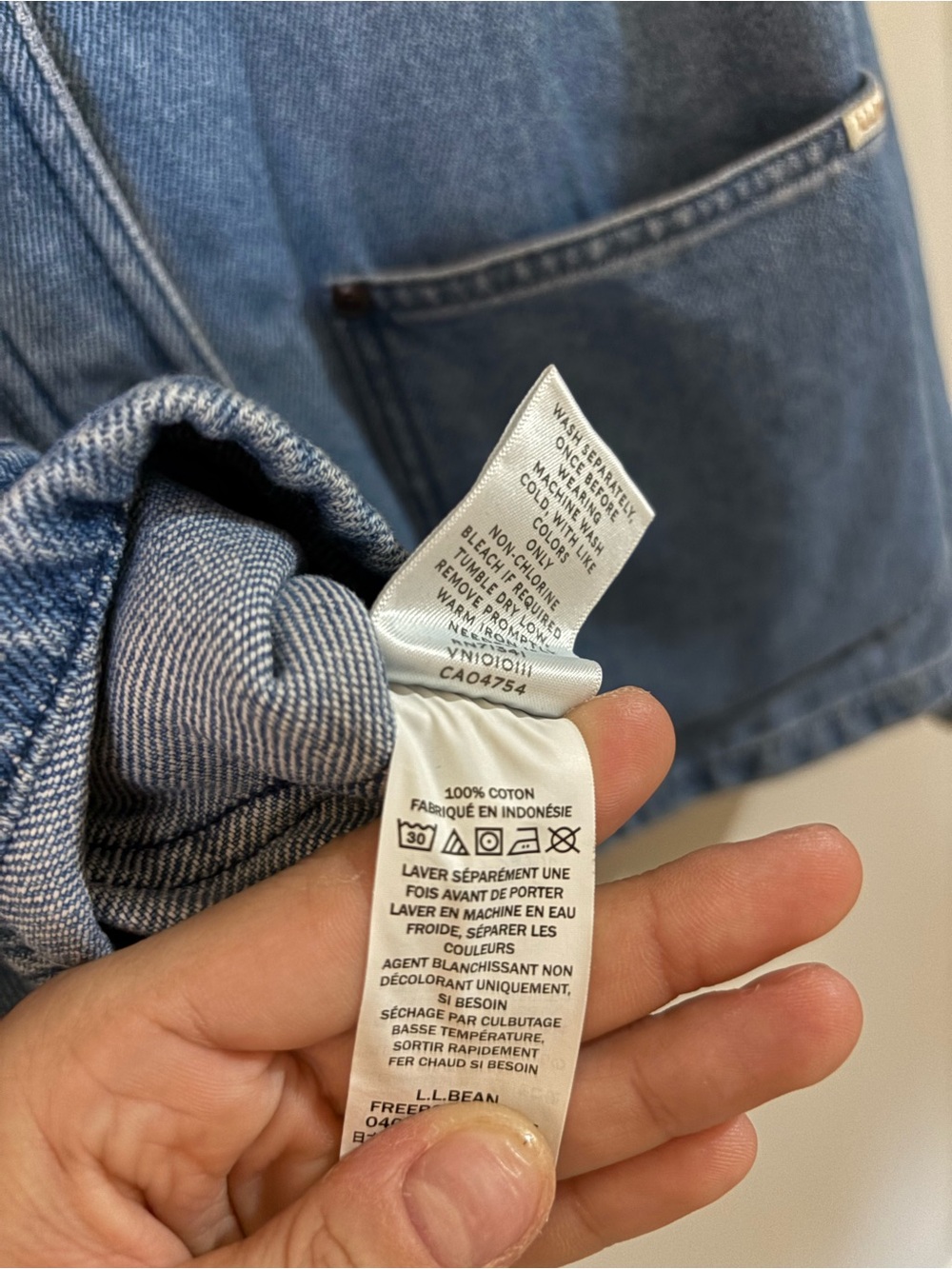 L.L. Bean Signature Denim Chore Shirt Jacket - Size XS - Picture 8 of 9